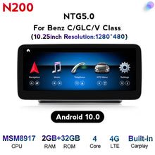 Load image into Gallery viewer, NaviFly 10.25" IPS Screen 8 core Android 10.0 Car GPS Navigation player For Mercedes Benz C Class W205 2014-2018 NTG5.0 With WIF