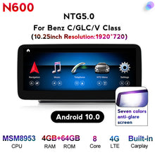 Load image into Gallery viewer, NaviFly 10.25" IPS Screen 8 core Android 10.0 Car GPS Navigation player For Mercedes Benz C Class W205 2014-2018 NTG5.0 With WIF