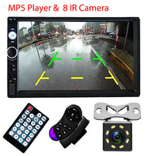Load image into Gallery viewer, Podofo 2 din Car Radio 7" HD Autoradio Multimedia Player 2DIN Touch Screen Auto audio Car Stereo MP5 Bluetooth USB TF FM Camera