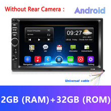 Load image into Gallery viewer, Podofo Android 2 Din Car Radio RAM 2GB+ ROM 32GB Android 7'' 2Din Car Radio Autoradio GPS Multimedia Player For Ford VW Golf