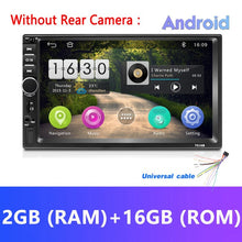 Load image into Gallery viewer, Podofo Android 2 Din Car Radio RAM 2GB+ ROM 32GB Android 7'' 2Din Car Radio Autoradio GPS Multimedia Player For Ford VW Golf
