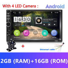 Load image into Gallery viewer, Podofo Android 2 Din Car Radio RAM 2GB+ ROM 32GB Android 7'' 2Din Car Radio Autoradio GPS Multimedia Player For Ford VW Golf
